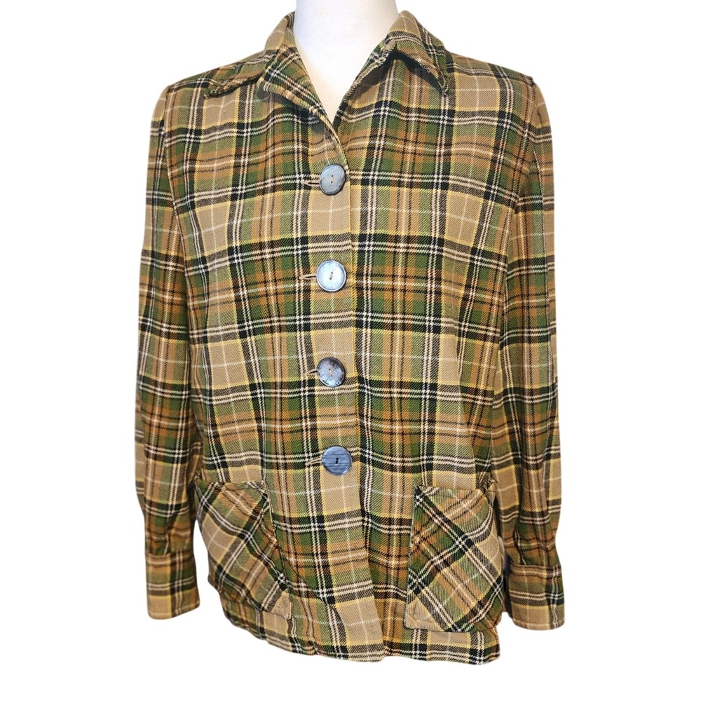 VTG 49ers Jacket 1950's Pendleton 100% Virgin Wool Size 12-SEE Missing 1 Button